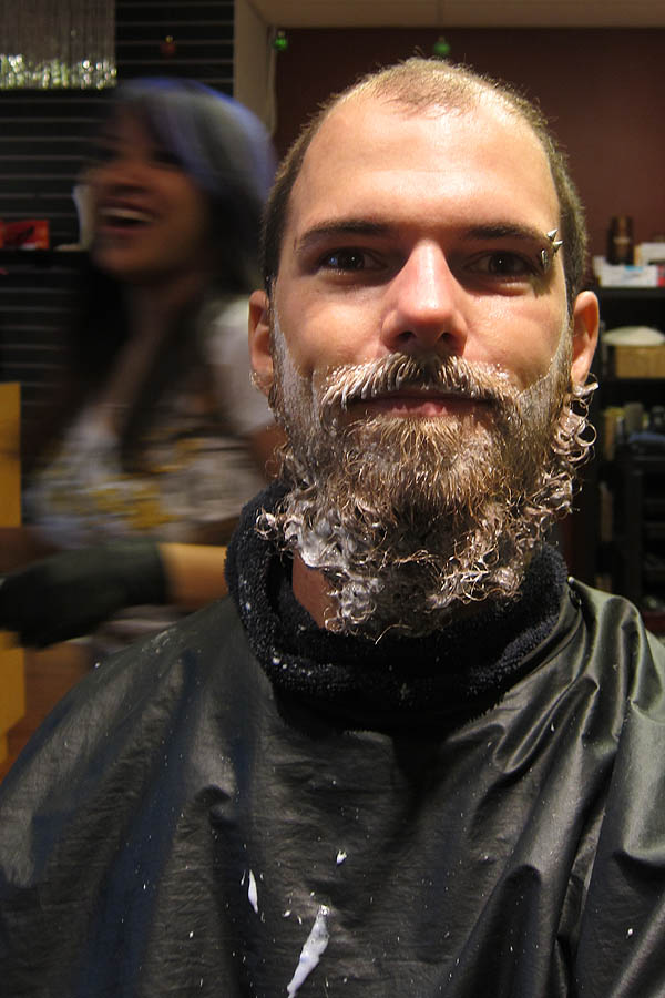 Bleaching my beard at Studio D Hair Salon